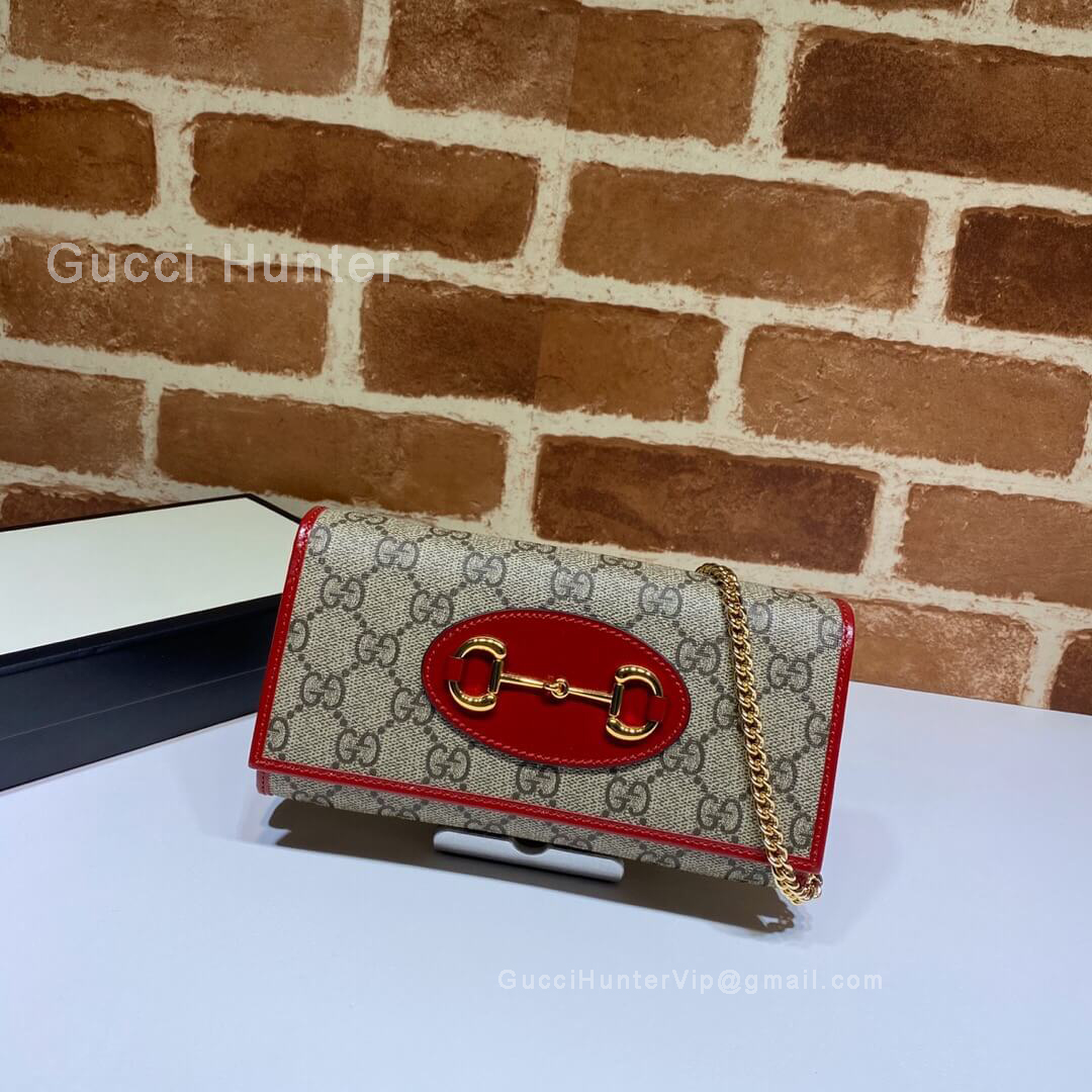 Gucci 1955 Horsebit GG Supreme Mini Bag Red 621888